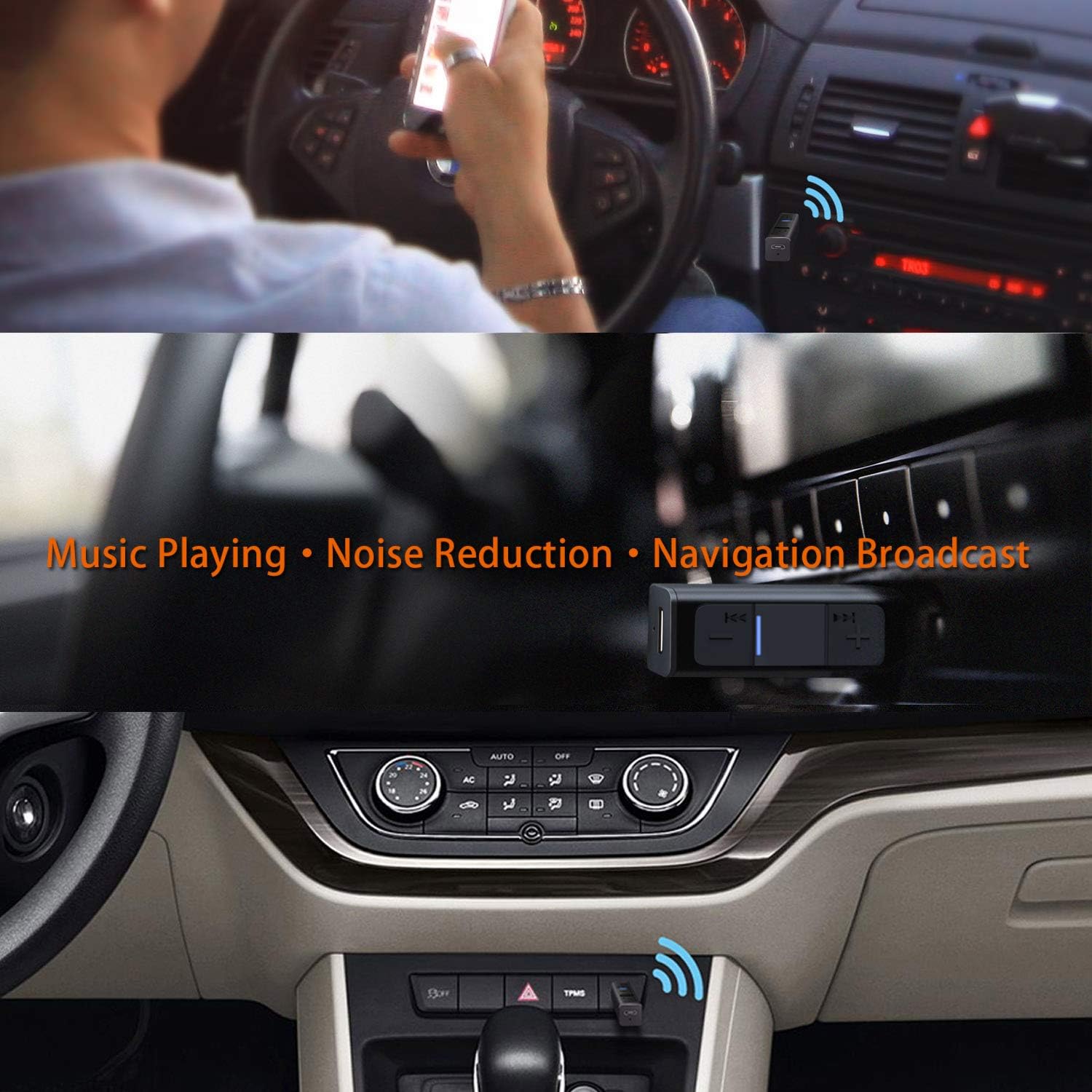 Bluetooth Receiver,TekHome Aux Bluetooth Adapter for Car, Mini Small Bluetooth Receiver for Home Stereo Speaker,Useful Gifts for Men Dad Boyfriend Husband.: Electronics