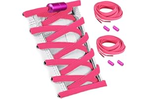 2 Pairs Shoelaces Elastic No Tie Shoe Laces for Adults, Kids and Elderly, One Size Fit All for Shoes.