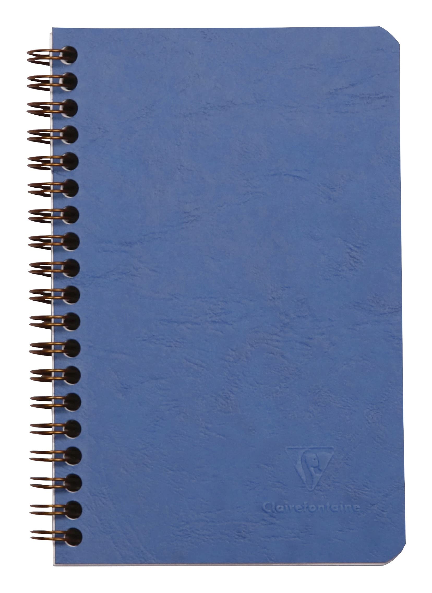 Clairefontaine 786164C Collection Age Bag - Blue Pocket Notebook - 11x17 cm - 120 Detachable Pages + 3 Dividers w/ Storage Pockets - Card Cover Grain Leather