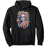De Los Muertos La Catrina Day of The Dead Sugar Skull Women Pullover Hoodie