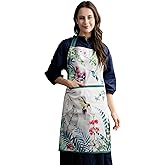 Maison d' Hermine 100% Cotton Apron for women with Pocket Kitchen Chef Apron for Men Cooking Easter Decorations