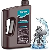 SUNLU 3KG Water-Washable ABS-Like Resin, Combines Toughness & Easy Wash, Non-Brittle High Precision Resin with Low Shrinkage & Fast Curing, for Most LCD/DLP/SLA 3D Printers, 3000G Dark Grey