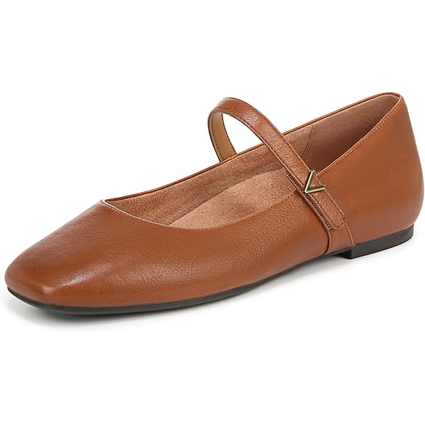 Amazon.com | Vionic Women's Alameda Mary Jane Flat Mocha Mousse