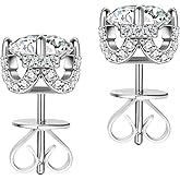 ABSOLUTE Moissanite Earrings Studs for Womens 2 Carat S925 Sterling Silver Stud Earrings D Color VVS1 Clarity