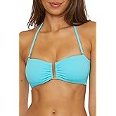Trina Turk Women's Standard Coco Bandeau Bikini Top, Adjustable, Tie Back, Swimwear Separates
