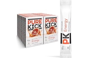 Pure Kick Energy Singles To Go Drink Mix, Blood Orange, Includes 12 Boxes with 6 Packets in each Box, 72 Total Packets