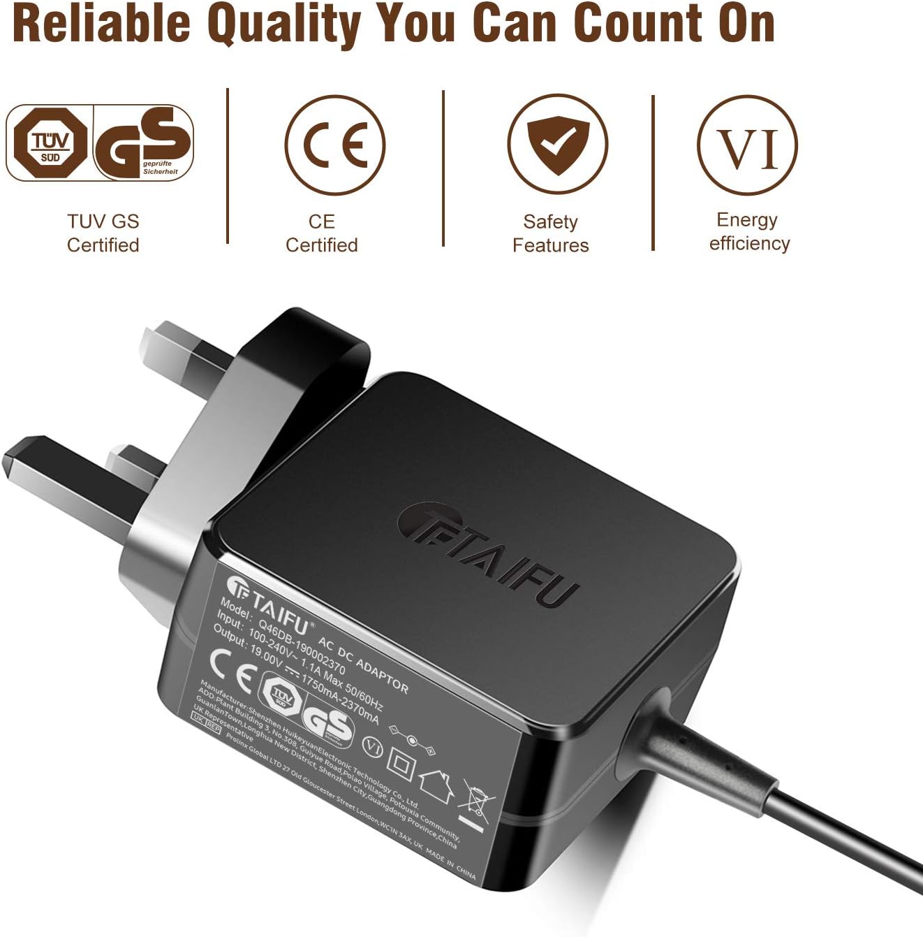 TAIFU 45W 33W Laptop Charger for ASUS 1015E D553M X512D L410M E203M E210M E406M E410M E510MA X553 X540SA X556U E402MA E403SA X441SA X541UA F540SA L510MA TM420I Vivobook Adapter Power Supply Cable - Image 3