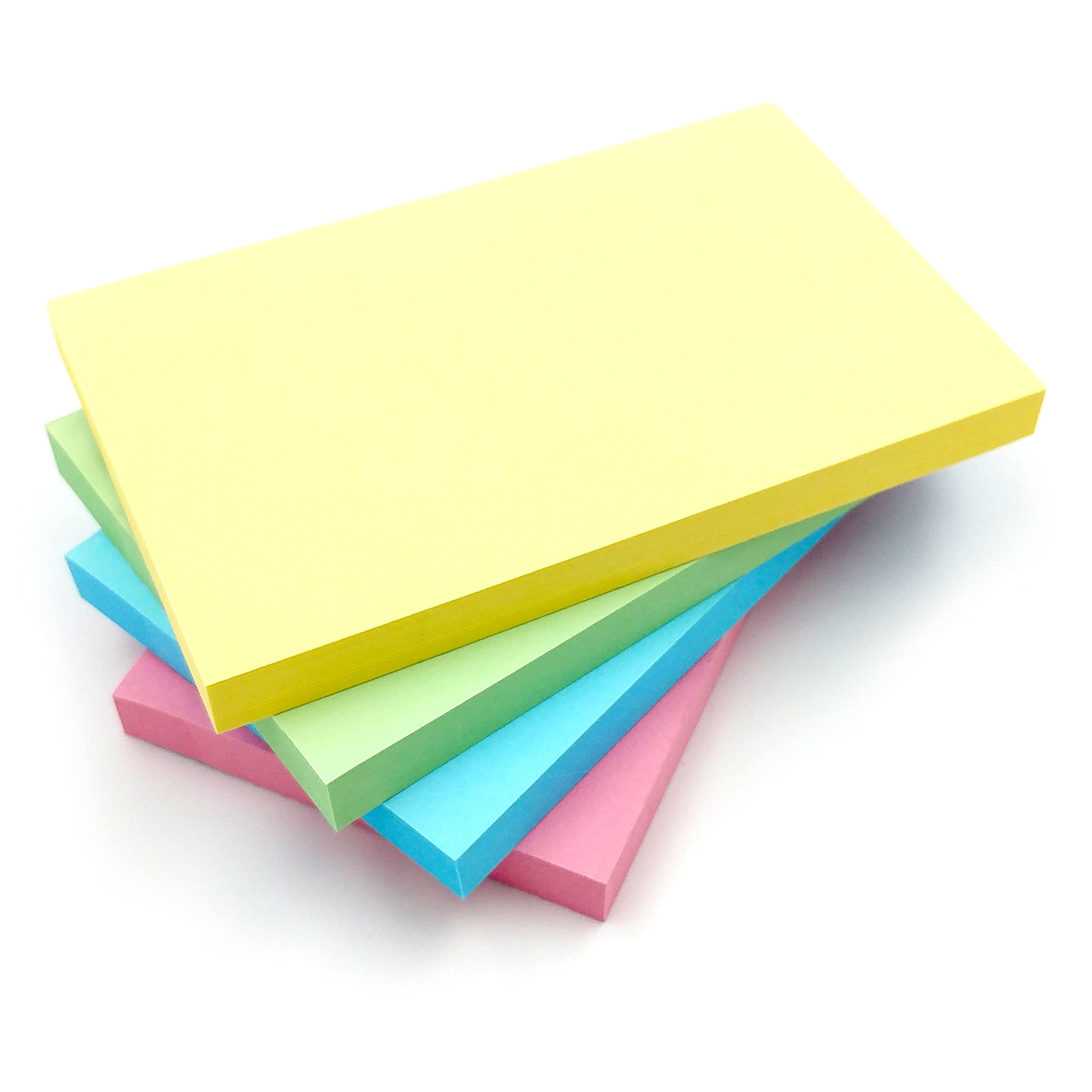 12 Pack Pastel Removable Sticky Notes | 76mm x 127mm (3"x 5") 100 Sheets Per Pad | Memo Pads/Post | Assorted Multi-Colours | Jot Reminders, Checklists, Shopping Lists for All Occasions