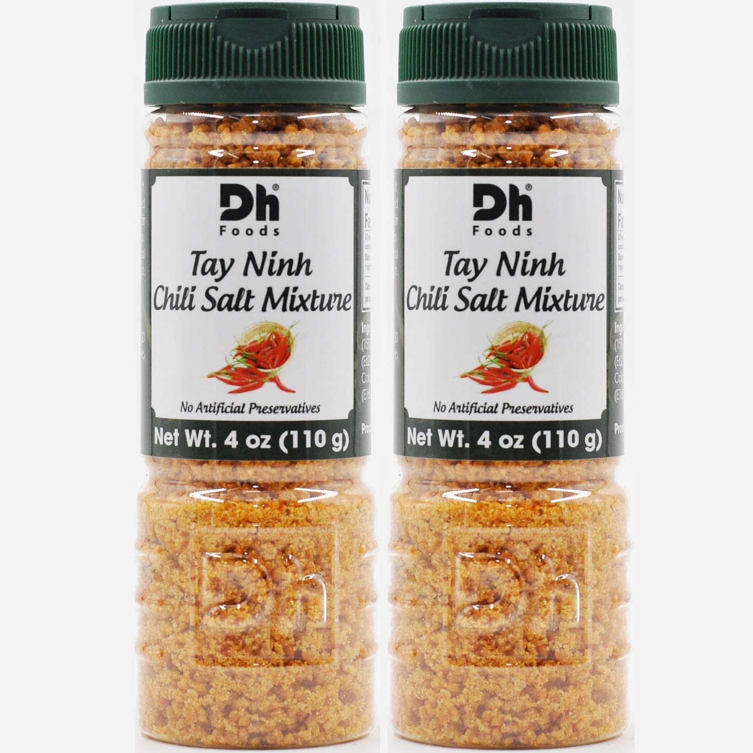 Dh Foods Chili Salt (Pack of 2) | Vietnamese dipping seasoning | For fruits and vegetables | NO Synthetic Color - NO Artificial Preservative | 4 oz Net Wt.