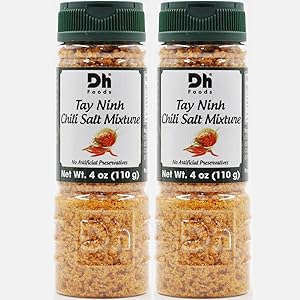 Dh Foods Chili Salt (Pack of 2) | Vietnamese dipping seasoning | For fruits and vegetables | NO Synthetic Color - NO Artificial Preservative | 4 oz Net Wt.