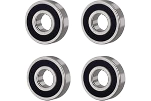 Donepart 6003RS Bearings 6003 2RS Deep Groove Ball Bearings 17mm x35mm x10mm ABEC3 Double Rubber Selaed for Electric Motor, Wheels, Garden Machinery, etc (4pcs