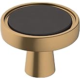 Amerock | Cabinet Knob | Matte Black/Champagne Bronze | 1-3/8 inch (35 mm) Diameter | Mergence | 1 Pack | Drawer Knob | Cabin