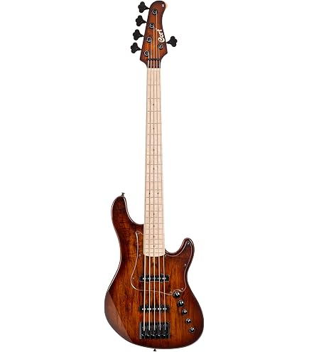 Amazon.com: Cort Artisan Series C5 Deluxe 5-String Bass Candy Blue