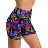 bassyil Yoga Shorts for Women High Waisted Biker Shorts Gym Athletic Running Workout Yoga Pants