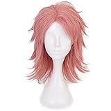 maysuwell Cosplay Wigs Anime wig Orange pink short