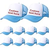 TZYZZQH 10 Pack of Blank Trucker Hat Bulk Men and Women Hats Bulk DIY Graffiti Mesh Hat Hot Stamping Hats