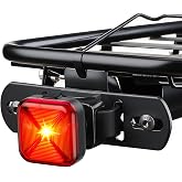 ONVIAN Bike Tail Light for Rear Bike Rack Mounting, USB Rechargeable LED Bicycle Rear Cycling Safety Flashlight, Waterproof Bicycle Tail Light with 5 Light Mode Options for Road Mountain