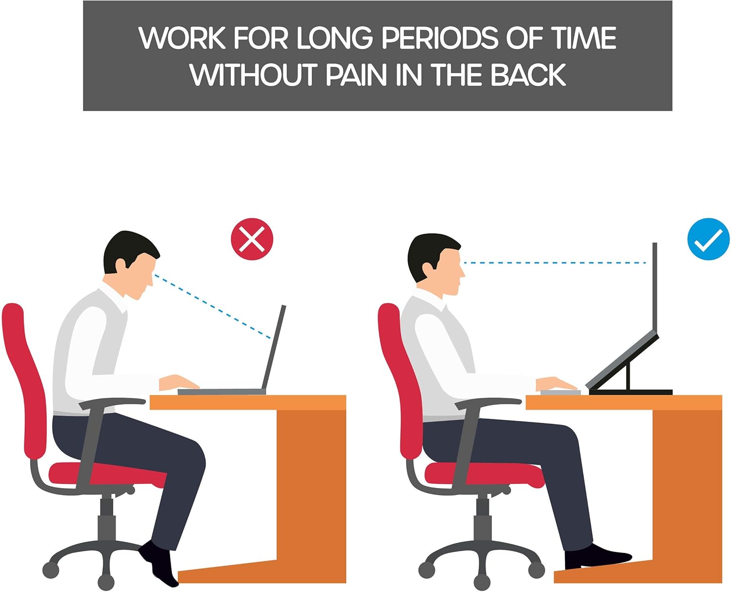 Laptop Stand for Desk, Adjustable Laptop Stand for Desk, Laptop Riser for MacBook Pro and Air 13 15 17 inch, Laptop Stands Adjustable, Ergonomic Computer Stand, Notebook Stand Patented SecureStop: Office Products