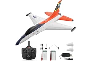 DEERC F-16 Style RC Airplane (X-62A Vista), 4-Channel Remote Control Jet with 6-axis Gyro Stabilizer EPP RTF Hobby Glider Aircraft Plane Easy to Fly for Adults Boys