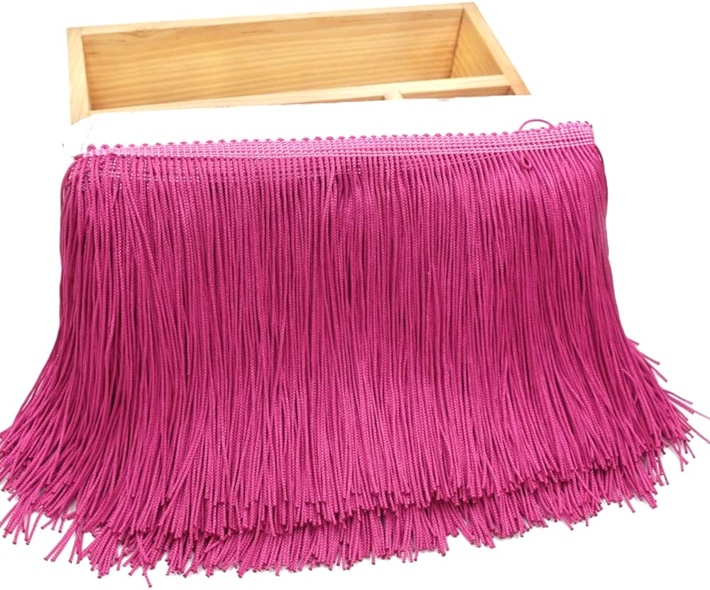 10 Metres 15 cm Silk Fringe Tassel Fringe Trim Cut Fringe Decorative Ribbon Decorative Ribbon Dance Fringe Sewing Accessories for DIY Crafts Apparel Clothing, Costumes, Sewing, Decoration, Rose