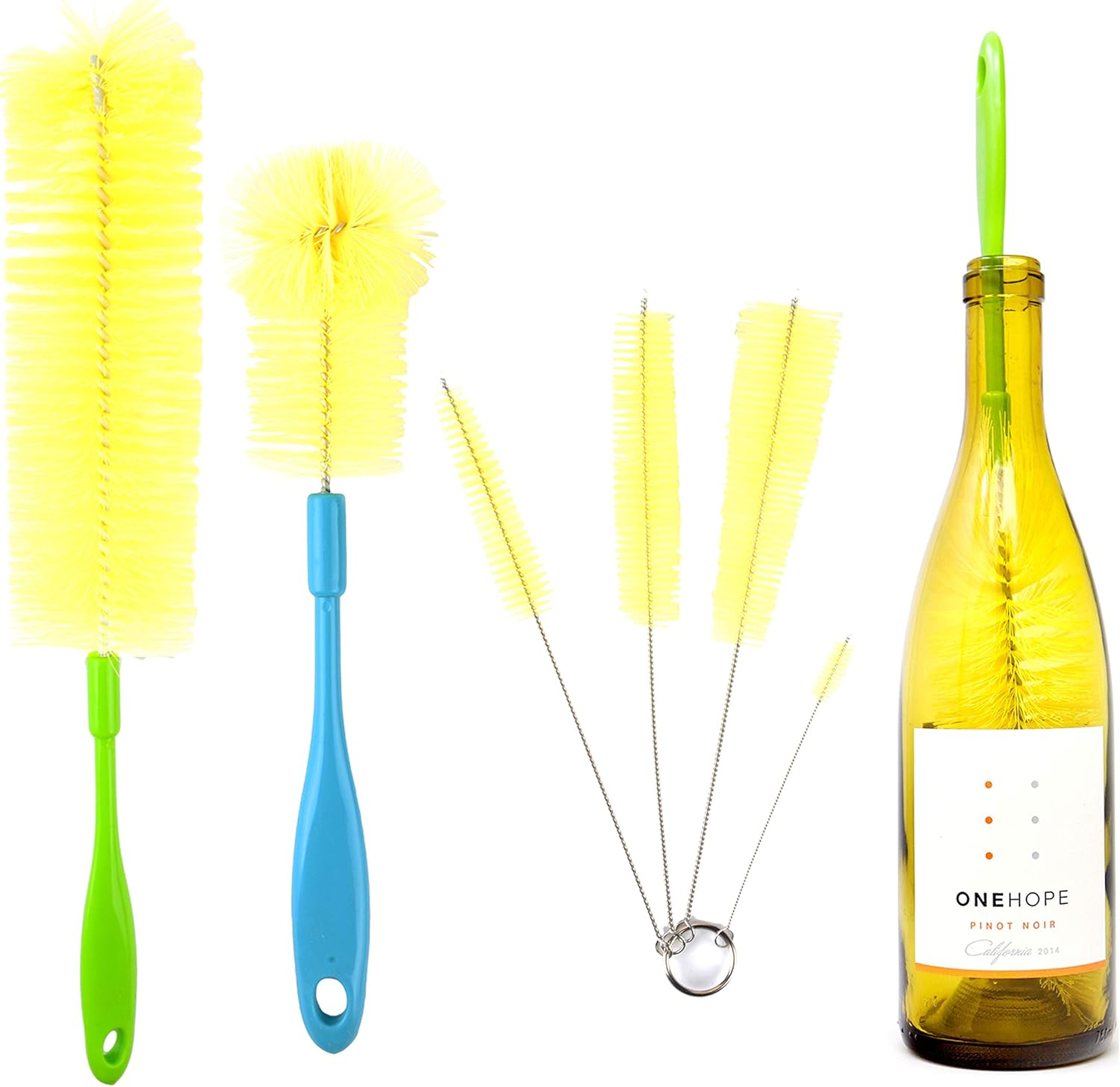Bottle Cleaning Brush Set, 16 inch Extra Long Bottle Cleaning Brush for