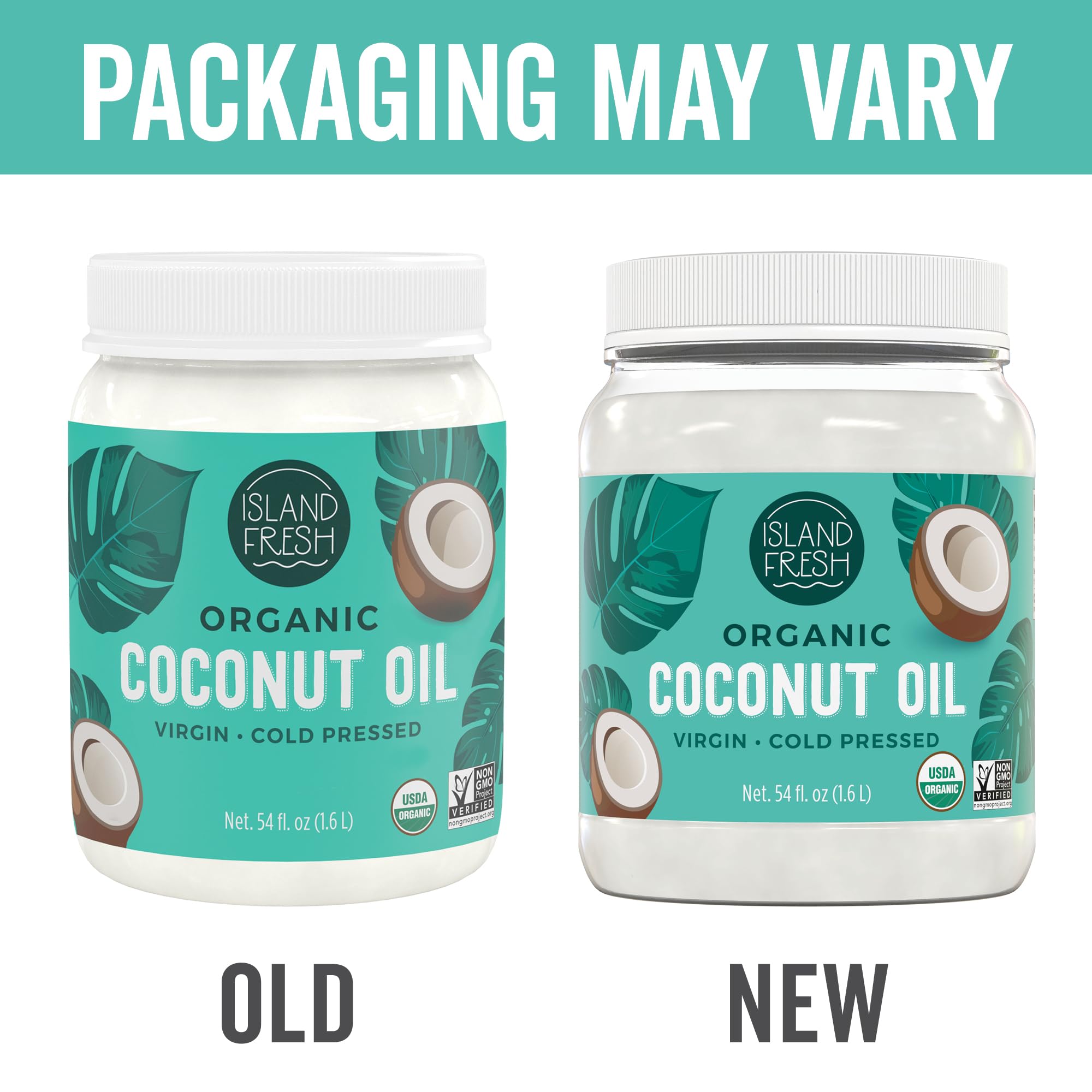 Island Fresh Organic Coconut Oil (54 oz) Organic Virgin Coconut Oil