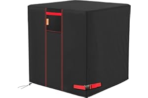 HOLDCOVER Air Conditioner Cover for Outside Units, Winter AC Condenser Cover Waterproof Outdoor Square Air Conditioner Covers for AC Units, Fits up to 34 x 34 x 38 inches (34''X34''X38'')