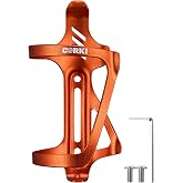 Corki Cycles Right Side Load Water Bottle Cage, Side Entry Bike Water Bottle Holder for Road &amp; Mountain Bikes -1 Pack-Orange-Aluminum Alloy