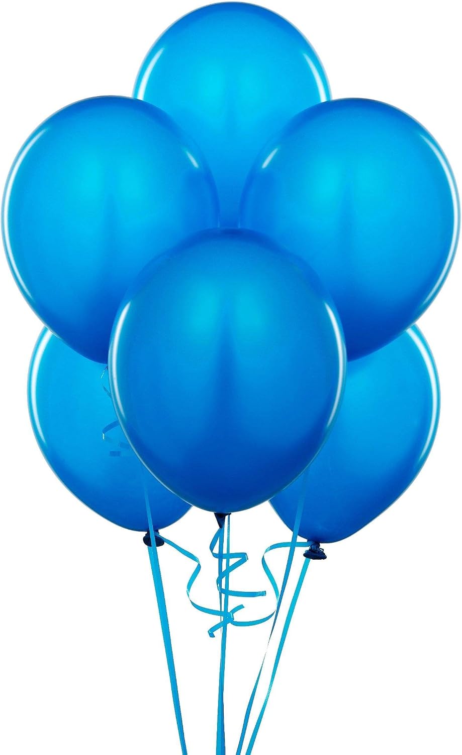 Metallic Blue Balloons 100 Pack, Large 12 Inch Thick Latex Biodegradable Helium Party Balloons for Birthday Wedding