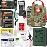 EVERLIT Advanced Trauma Kit, CAT GEN-7 Tourniquet, TCCC Compliant, Mil-Spec Nylon Laser Cut Pouch with 36" Splint, Military Combat Tactical IFAK for Emergency Bleeding Control