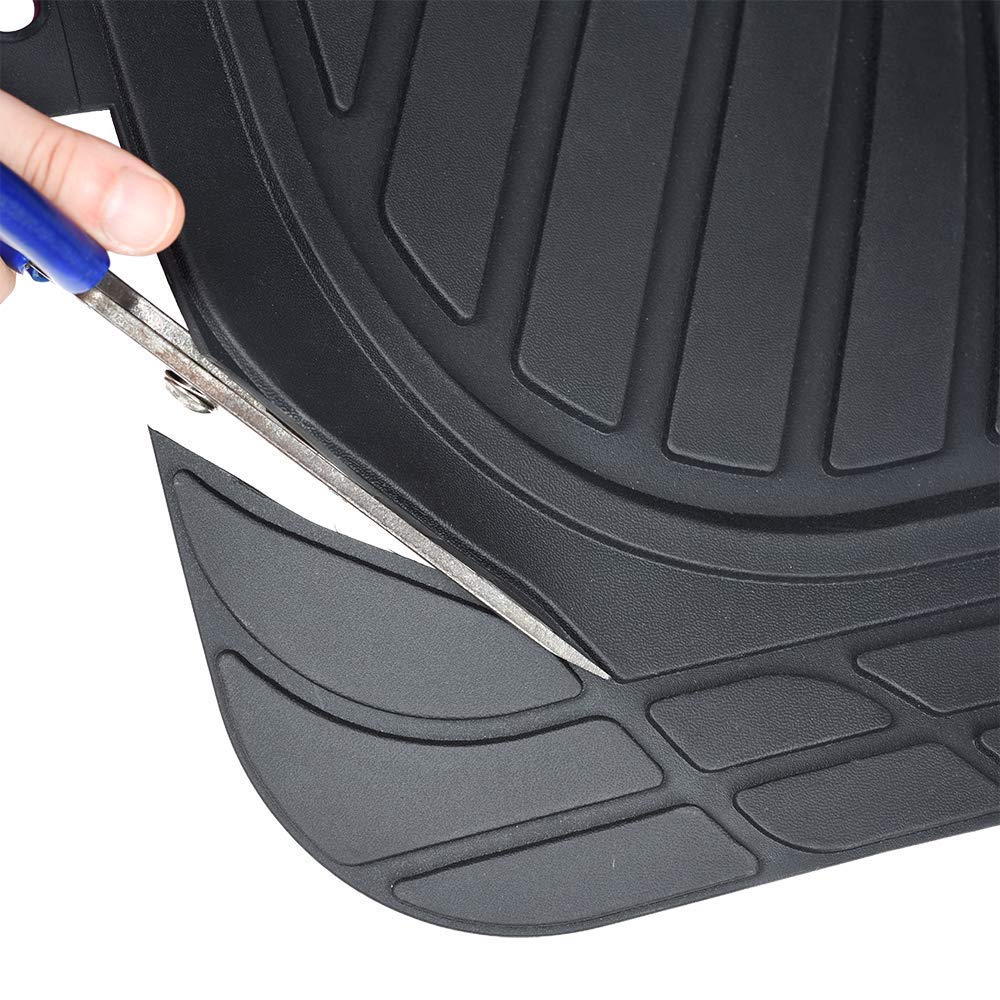 AmazonBasics 3-Piece All-Season Heavy Duty Rubber Floor Mat for Cars, SUVs and Trucks, Black