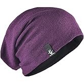 FORBUSITE Mens Slouchy Long Beanie Knit Cap for Summer Winter, Oversize