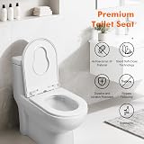 Ibergrif M41001-2 D Shape Family Toilet Seat White Soft Close with Built-in view 7