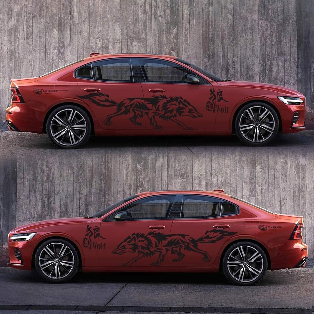 BININBOX 1 Set Cool Wolf Car Auto Body Decals