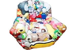 blackonvlm 180L PVC Clear Stuffed Animal Chair Cover Waterproof Extra Large Stuffable Bean Bag Chair Cover for Organizing Tod