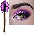SAUBZEAN Purple Eyeshadow Stick Makeup, Highlighter Matte Cream Eye Shadow Pencil, Waterproof Hypoallergenic Long Lasting Crayon, Glitter Primer Palette Shimmer Eyeliner Pen wiht Soft Brush