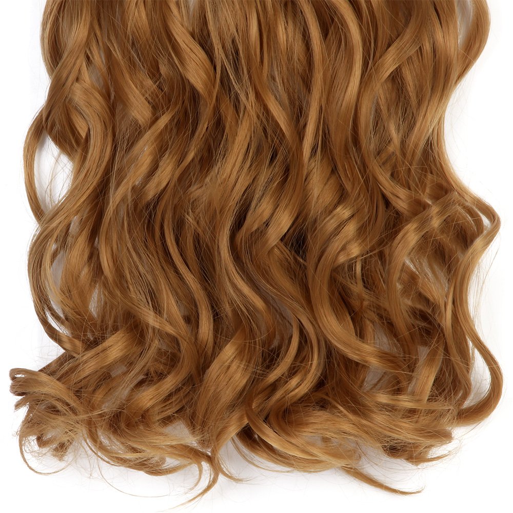 Neverland Beauty 22 "Full Kopf Klipp in den Haar Verlangerungen Ombre Wavy Curly Dip Dye 7Pcs 16 Clips Hair Extensions Hairpiece Honey Blonde Amazon