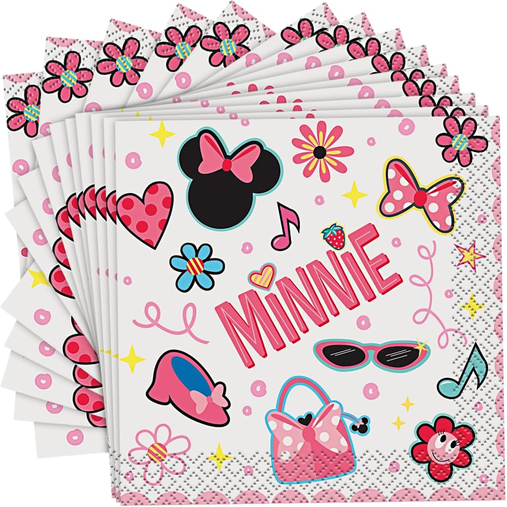 Unique Disney Iconic Minnie Mouse Beverage Napkins [16 Per Package]