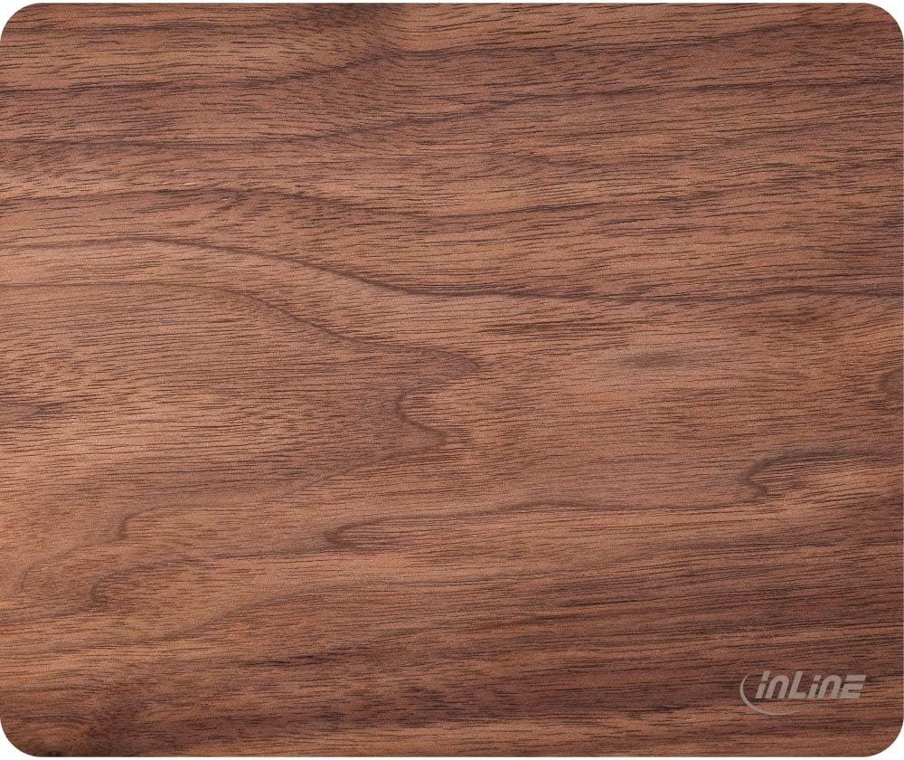 InLine® 55477W WoodPad, Real Wood Mouse Mat, Walnut, 240 x 200 mm, 240L x 200W mm - Image 4