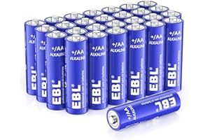EBL AA Batteries - Double A Alkaline Battery - 1.5V High Performance, Long Lasting, All Purpose AA Batteries for Household an