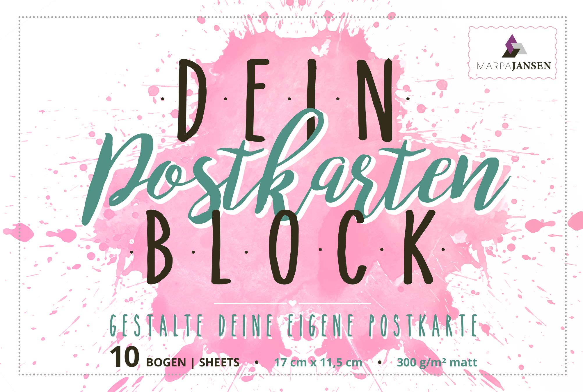 MarpaJansen 502.110-00 Block Postcards, Paper, White, 17 x 11.5 cm