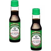 Kikkoman Less Sodium Soy Sauce Bottles - Pack of 2 - Use on a Variety of Foods - Soy Sauce with 37% Less Sodium - Traditionally Brewed
