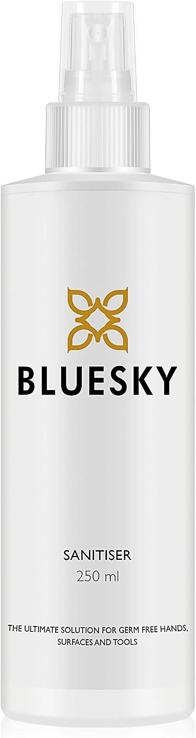 Bluesky Hand Sanitiser Spray For Nails and Surfaces, Antibacterial Cleanser, 99.9 Percent Isopropyl Alcohol, 250 ml