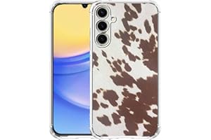 Hsondcn Case for Samsung Galaxy A15 with Cowhide Pattern,Farm Animal Retro Western Cattle Desgin,Trendy Soft TPU Bumper Phone Cover(A15,Leather)