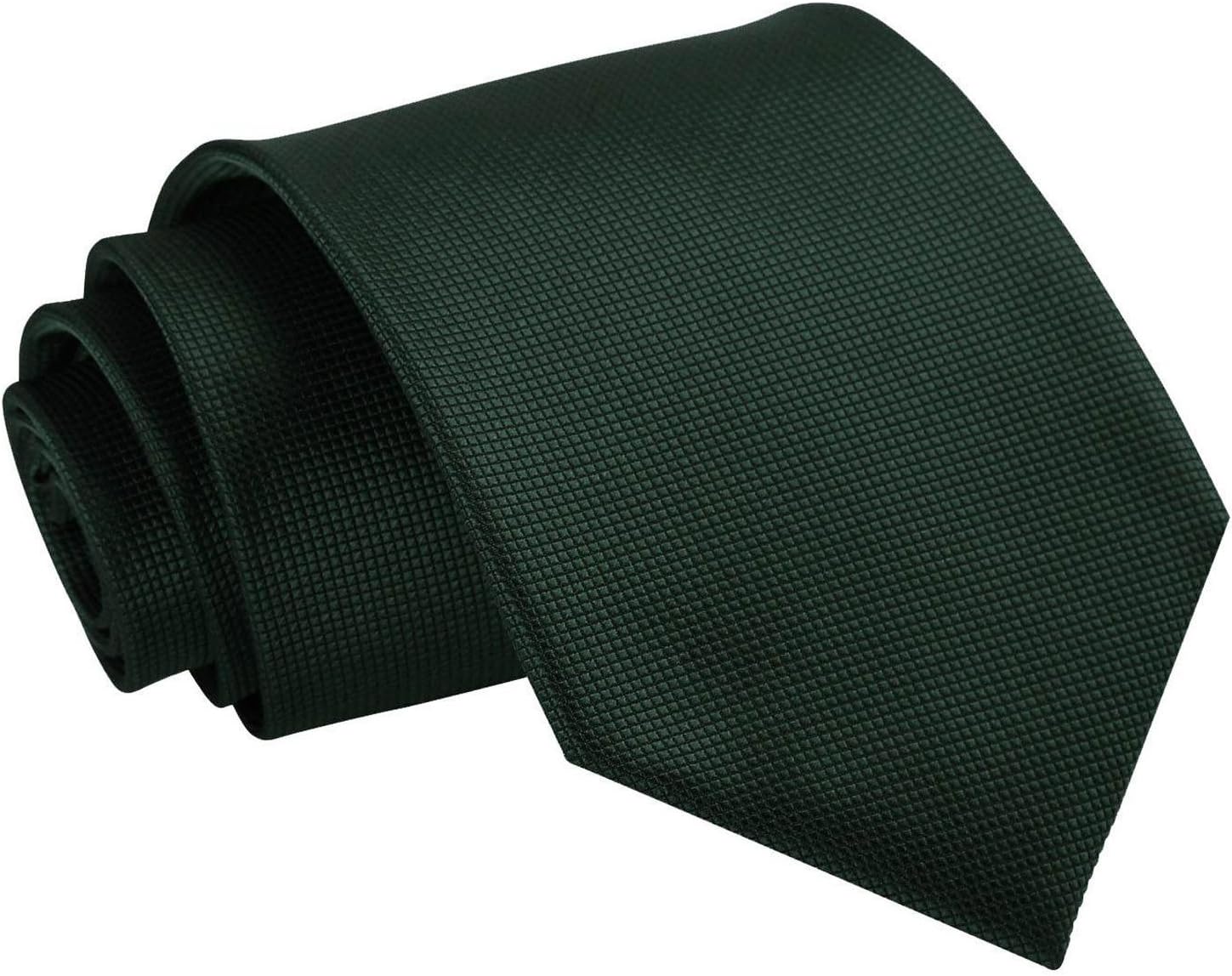 DQTMen Green Solid Plain Stripe Floral Paisley Polka Dot Tartan Neck Tie