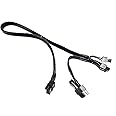 Thsion PCIe Cable for Corsair, 24inch Male 8-Pin to PCIe 6+2-Pin Dual Cable Connectors GPU Power Supply Splitter Adapter Cable for Corsair Modular Power Supply