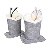 Baitaihem Pack of 2 Plush Lined Eyeglasses Holder