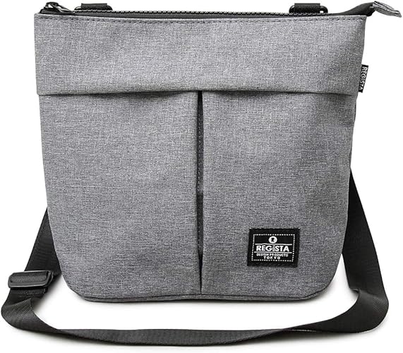 Amazon レジスタ ミニショルダー カジュアル Pvcナイロン メンズ レディース ショルダーバッグ 5 グレー 並行輸入品 ショルダーバッグ