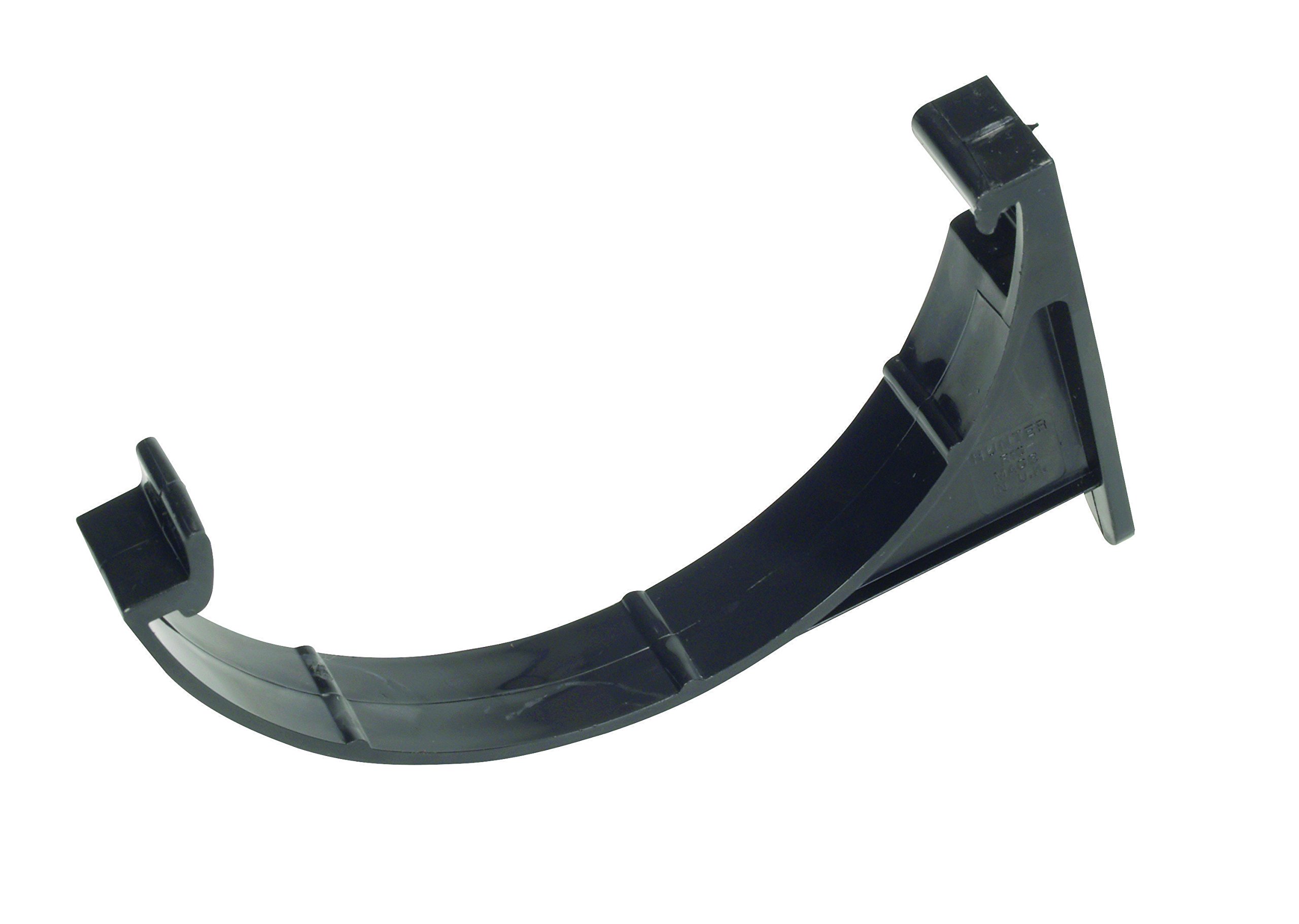 Hunter (2 X 112MM Gutter Support Brackets (Single Fixing)) Black Half Round guttering Components. Select Individual Parts as Required.