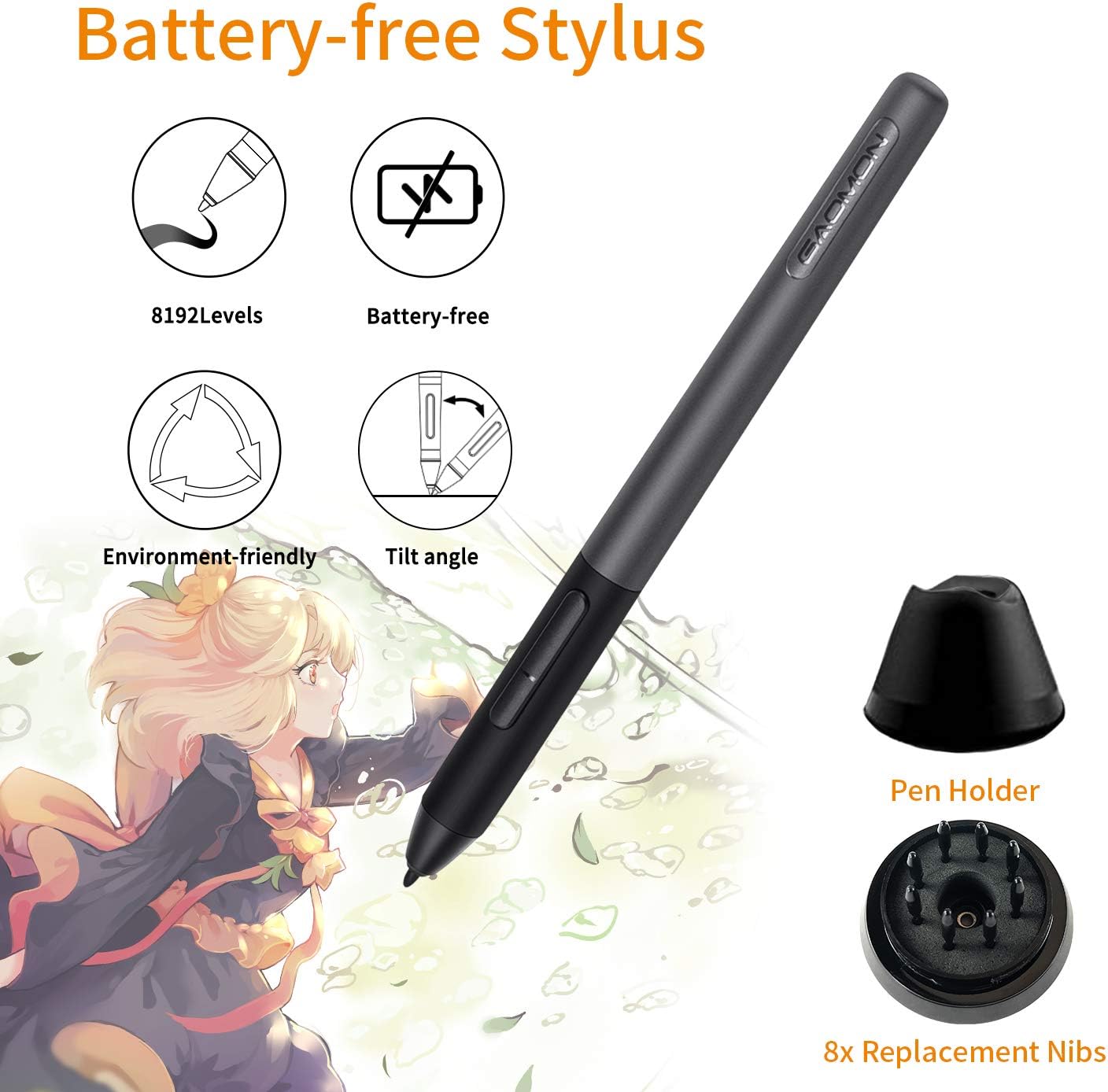 GAOMON PD1161 11.6 Inches Tilt Support Drawing Pen Display with 8192 Levels Pressure Sensitive Battery Free Pen AP50 and 8 Shortcut Keys: Computers & Accessories